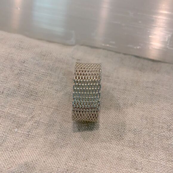 Chain Link Sterling Silver Band - Picture 1 of 6